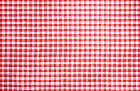 Red checkered tablecloth texture Foto stock