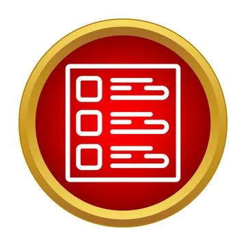 Red checklist icon symbolizing task management and planning Stock Illustration