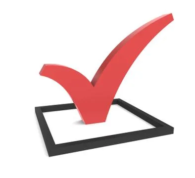 Red CheckMark in Checkbox Stock Illustration