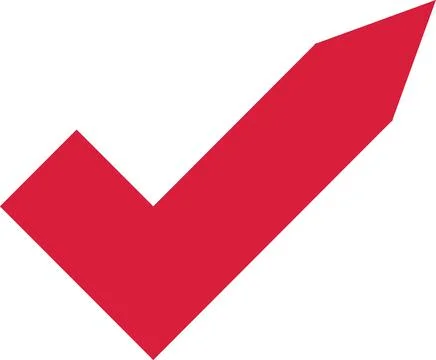 Red checkmark icon vector イラスト素材
