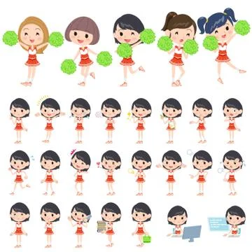 Red Cheerleader Illustration