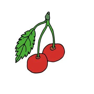 Red cherries Stock Illustration