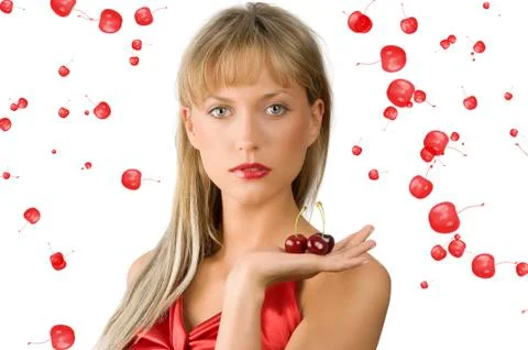 The red cherries Foto stock