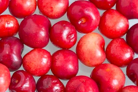 Red cherries Stockfoto's