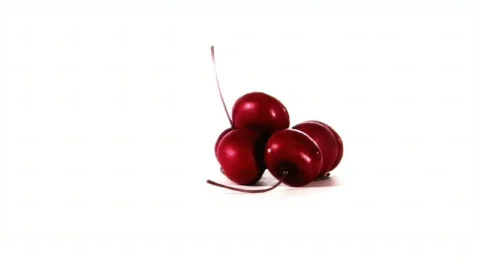 Red cherries, rotating in a loop 스톡 동영상 364649