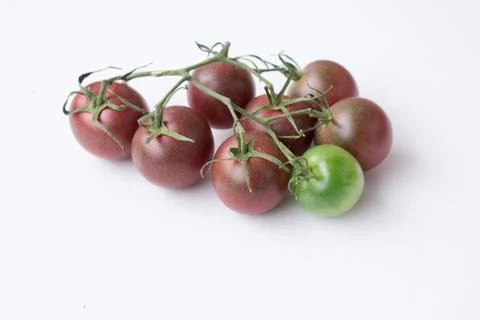 Red cherries on a white background Stock Photos