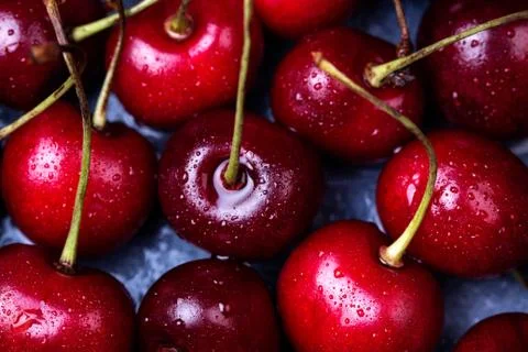 Red cherry background Stock Photos