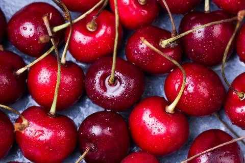 Red cherry background 写真素材