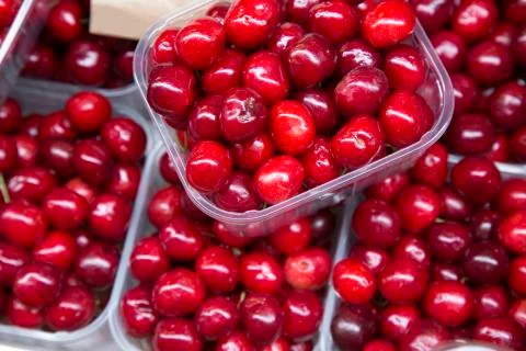 Red Cherry Background Stock Photos