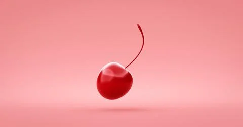 Red cherry fruit or fresh cherries berry on vivid nature background with or.. Stock Illustration