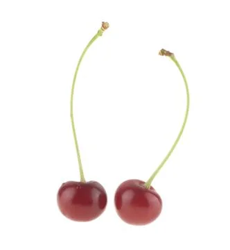 Red cherry isolated on white background Stock Photos