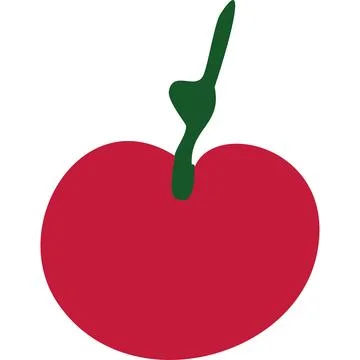 Red cherry minimal style. Vector Stock Illustration
