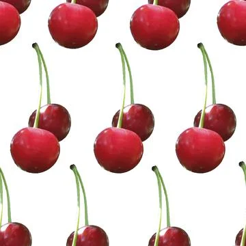 Red cherry pattern. Stock Illustration