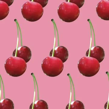 Red cherry pattern. Stock Illustration