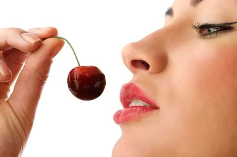 The red cherry Stock Photos