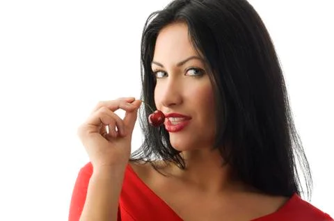 The red cherry Stock Photos