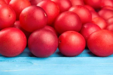 Red cherry plum Stock Photos