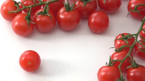 Red cherry tomatoes Video stock 101057888