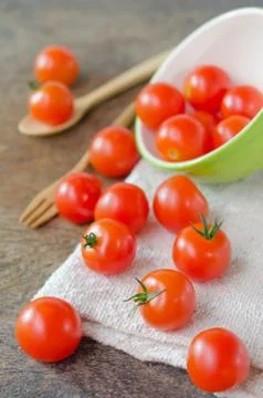 Red cherry tomatoes 스톡 사진
