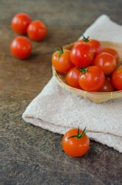 Red cherry tomatoes Stock Photos
