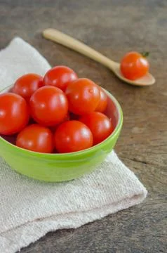 Red cherry tomatoes Stock Photos