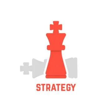 Red chess king with fallen figure Stock Illustration