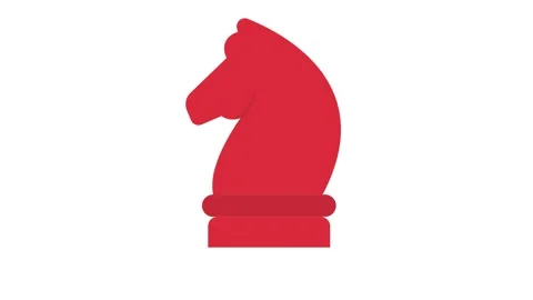 A red chess piece with a gear atop, illustrating a creative combination of .. Video stock 332389179