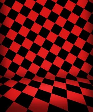 Red chess room stage Stock Illustration