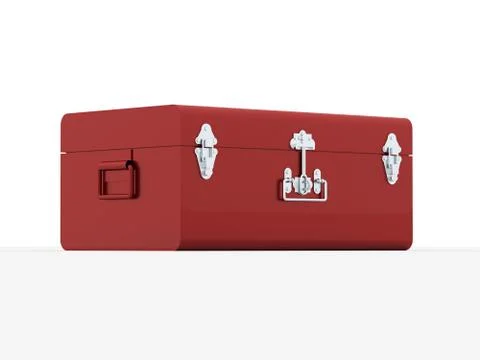 Red chest case isolated on white background イラスト素材