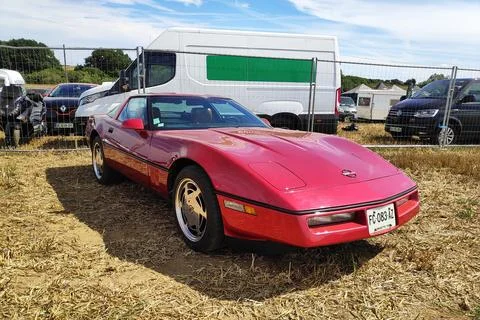 Red Chevrolet Corvette Fourth generation Stock Photos