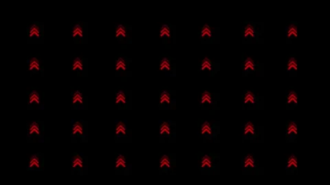 Red chevron up arrows flickering on black background futuristic abstract di.. Stock Footage 333032401