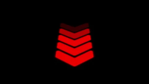 Red chevron arrows motion graphic animation on black background representin.. Stock Footage 341228693