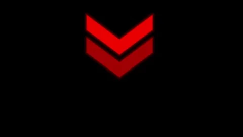 Red Chevron Arrows Pointing Down Animation on Black Background Stock Footage 346401156