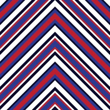 Red Chevron Diagonal Stripes seamless pattern background Stock Illustration
