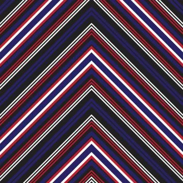 Red Chevron Diagonal Stripes seamless pattern background Stock Illustration
