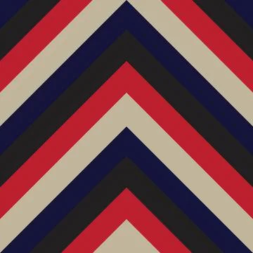 Red Chevron Diagonal Stripes seamless pattern background Stock Illustration