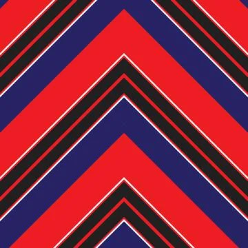 Red Chevron Diagonal Stripes seamless pattern background Stock Illustration