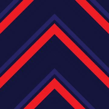 Red Chevron Diagonal Stripes seamless pattern background Stock Illustration