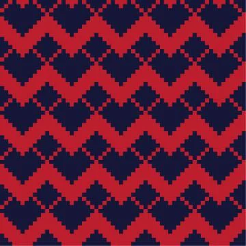 Red Chevron Seamless Pattern Background Illustrazione stock