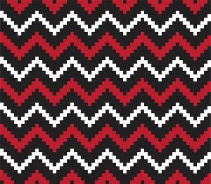 Red Chevron Seamless Pattern Background Stock Illustration