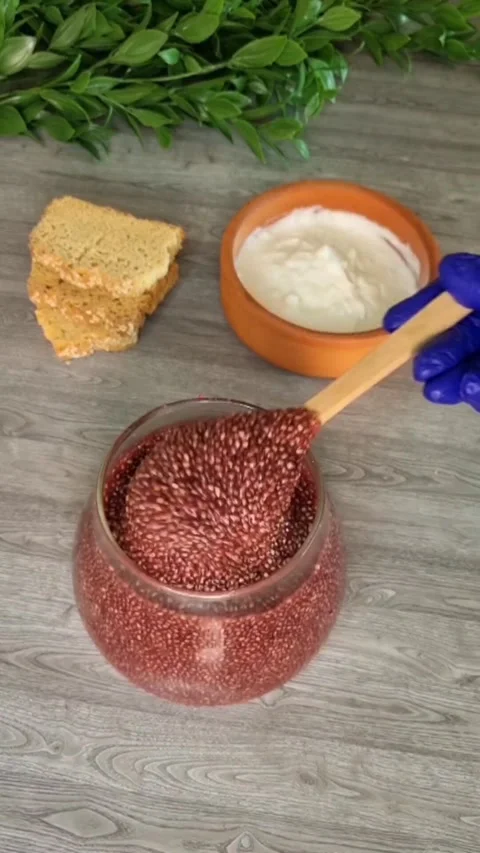 Red Chia Seed Jam Toast | Healthy Breakfast Recipe Video Stock Footage 344382793