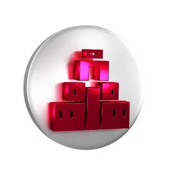 Red Chichen Itza in Mayan icon isolated on transparent background. Ancient .. Ilustración de archivo