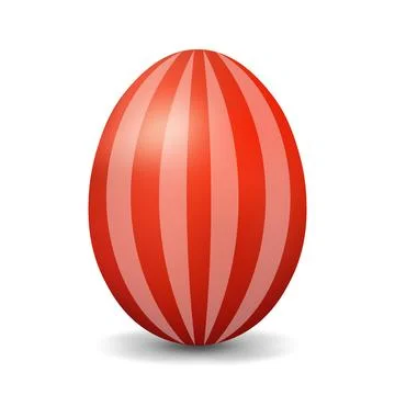 Red chicken egg for easter Realistic and volumetric egg Stock-Illustration