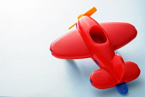 Red children's plane Stock Photos