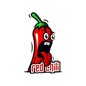 RED CHILI ANGRY Illustrazione stock