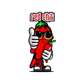 RED CHILI CARTOON Stock Illustration