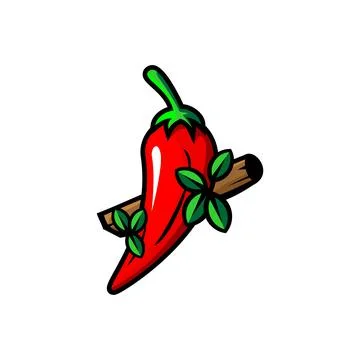 RED CHILI FRESH Stock Illustration