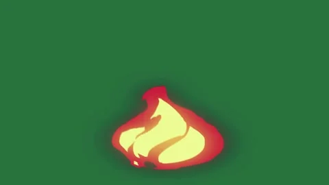 A red chili on green background and fire with white border green screen Vídeo Stock 335681339