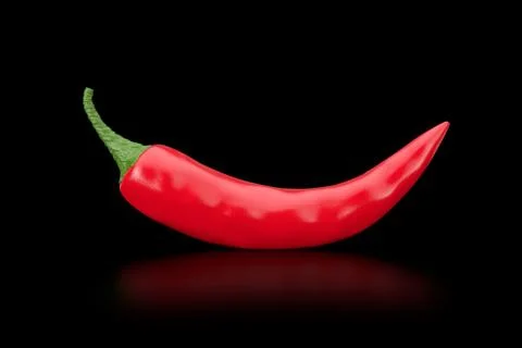 Red Chili Pepper. 3d Rendering Stock Illustration