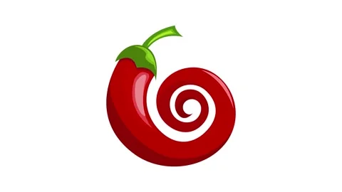 Red chili pepper in curled shape in rotation, presentation of spicy cuisine.. Stock Footage 265160043